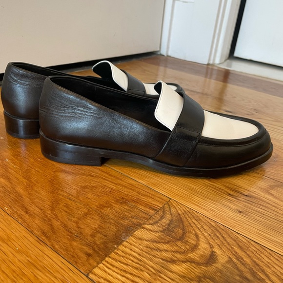 Black & white leather loafers - Picture 4 of 5